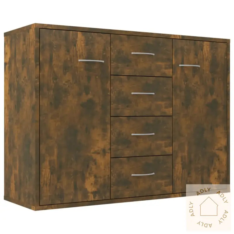 Skjenk Røkt Eik 88X30X65 Cm Konstruert Tre