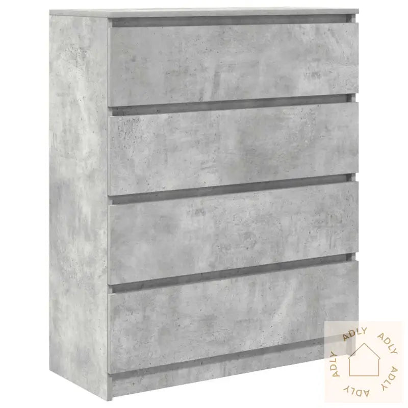 Skjenk Betonggrå 80X35X99 Cm Konstruert Tre