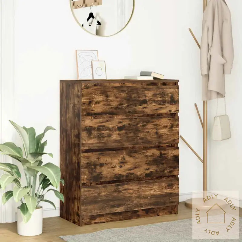 Skjenk Røkt Eik 80X35X99 Cm Konstruert Tre