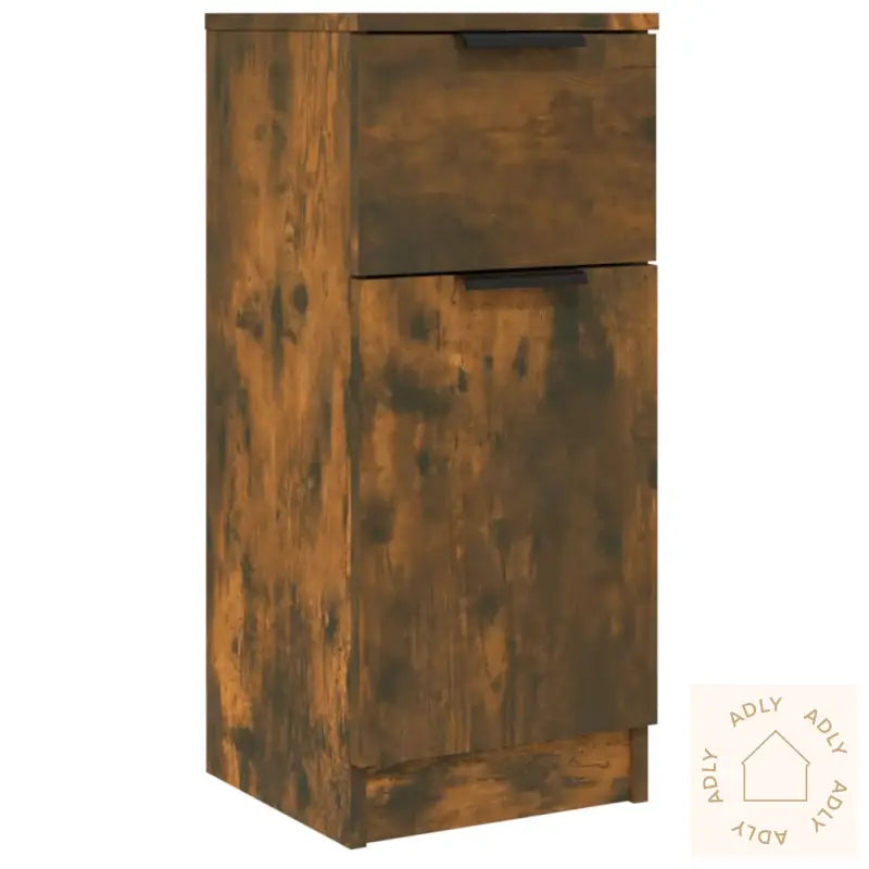 Skjenk Røkt Eik 30X30X70 Cm Konstruert Tre