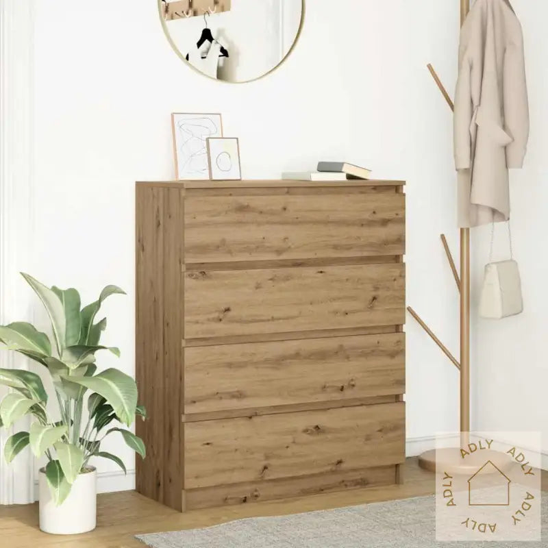 Skjenk Artisan Eik 80X35X99 Cm Konstruert Tre