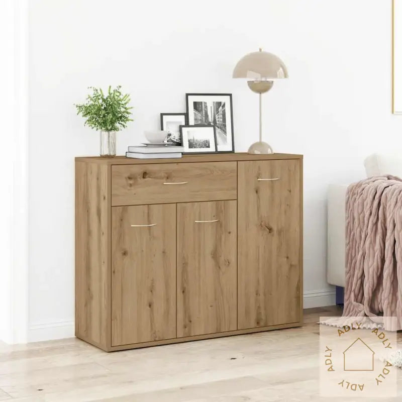 Skjenk Artisan Eik 88X30X70 Cm Konstruert Tre