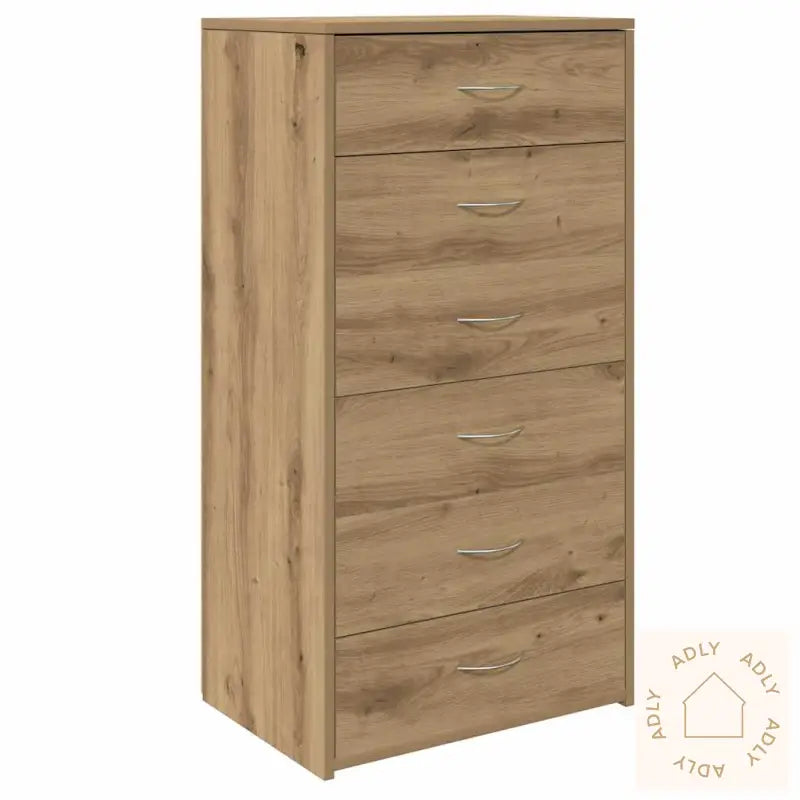Skjenk Med 6 Skuffer Artisan Eik 50X34X96 Cm Konstruert Tre