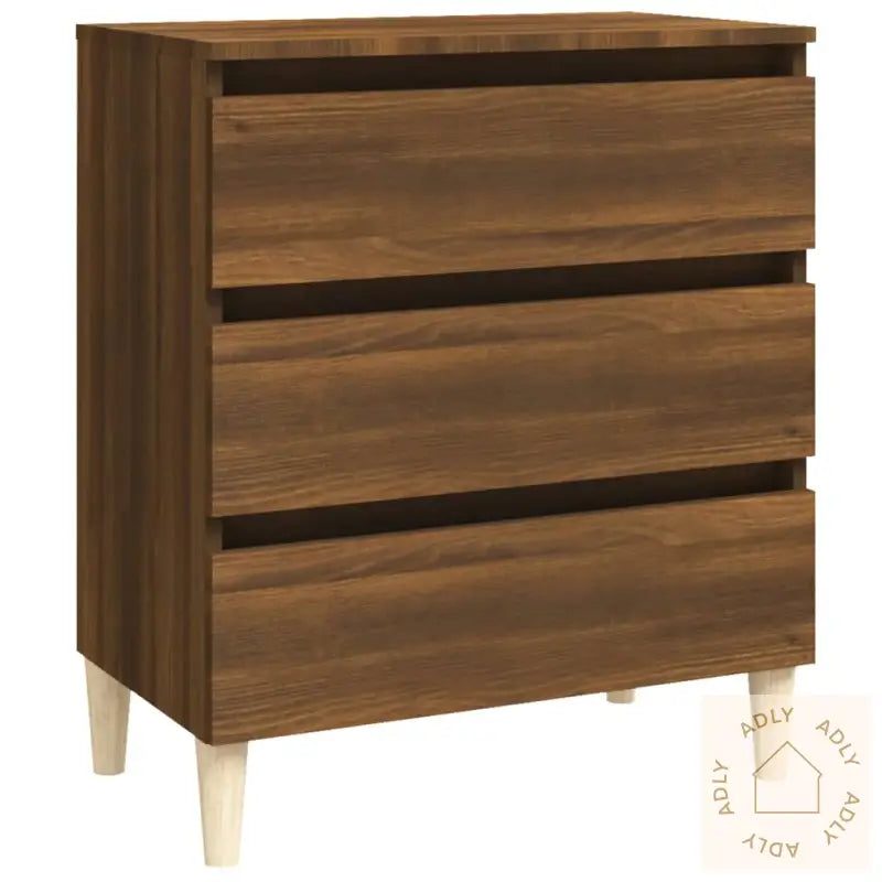 Skjenk Brun Eik 60X35X69 Cm Konstruert Tre