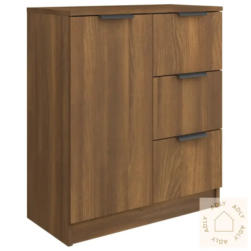 Skjenk Brun Eik 60X30X70 Cm Konstruert Tre