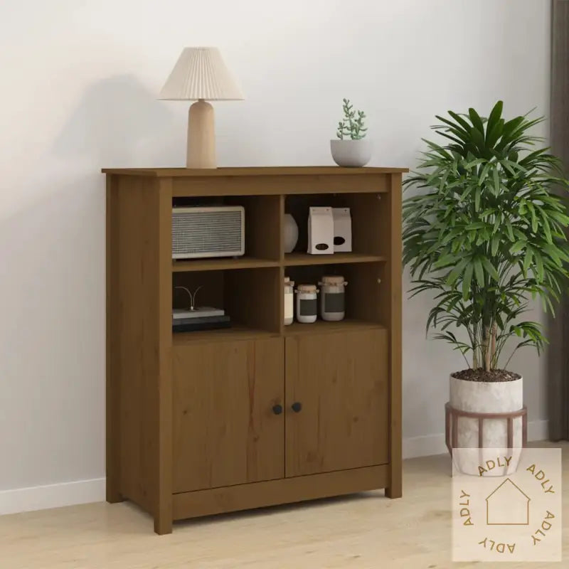 Skjenk Honningbrun 83X41,5X100 Cm Heltre Furu