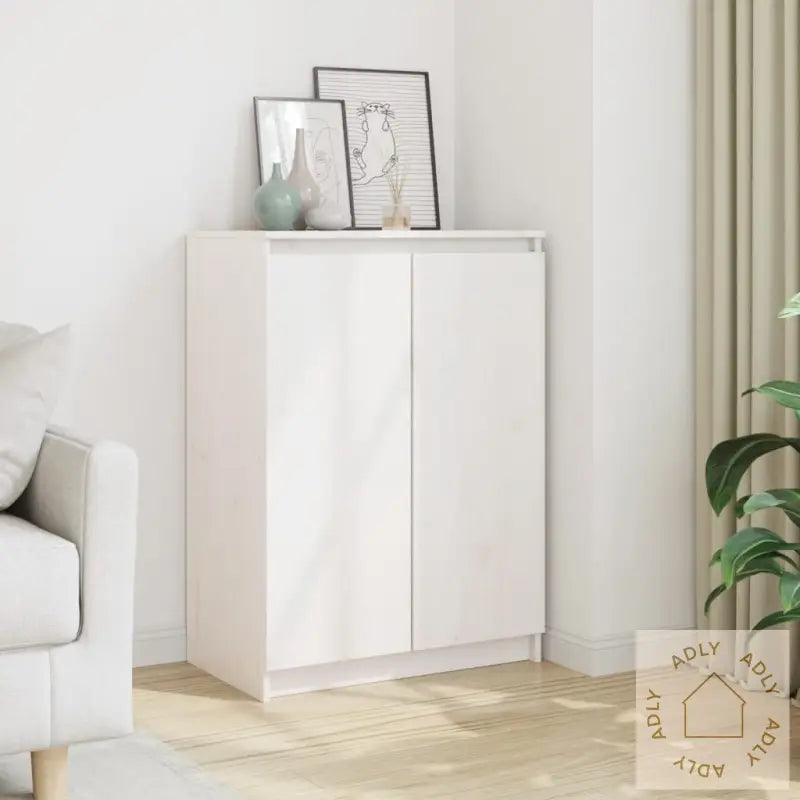 Skjenk 60X36X84 Cm Heltre Furu Hvit