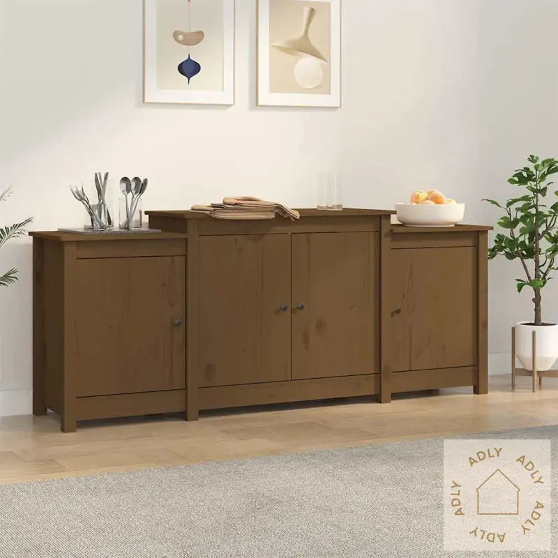 Skjenk Honningbrun 164X37X68 Cm Heltre Furu