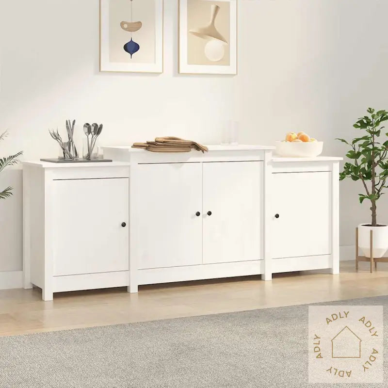 Skjenk Hvit 164X37X68 Cm Heltre Furu