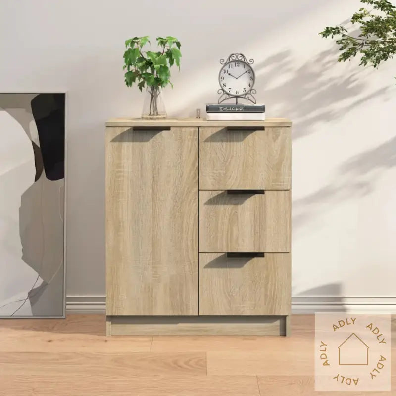 Skjenk Sonoma Eik 60X30X70 Cm Konstruert Tre