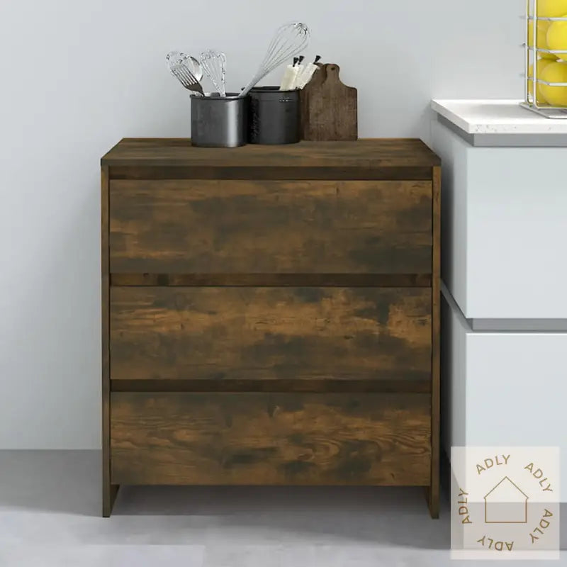 Skjenk Røkt Eik 70X41X75 Cm Konstruert Tre