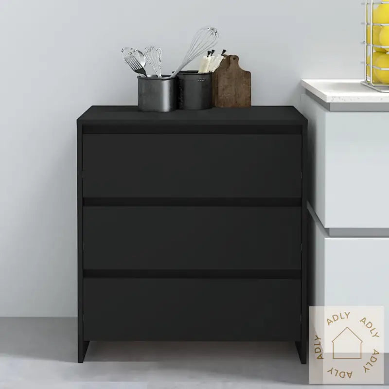 Skjenk Svart 70X41X75 Cm Konstruert Tre