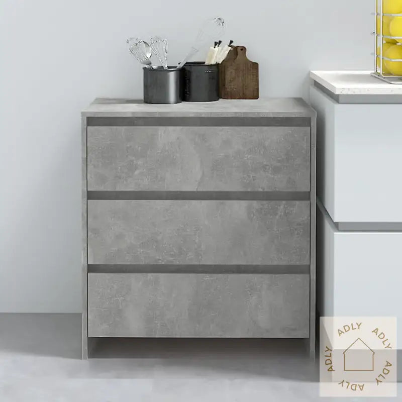 Skjenk Betonggrå 70X41X75 Cm Konstruert Tre