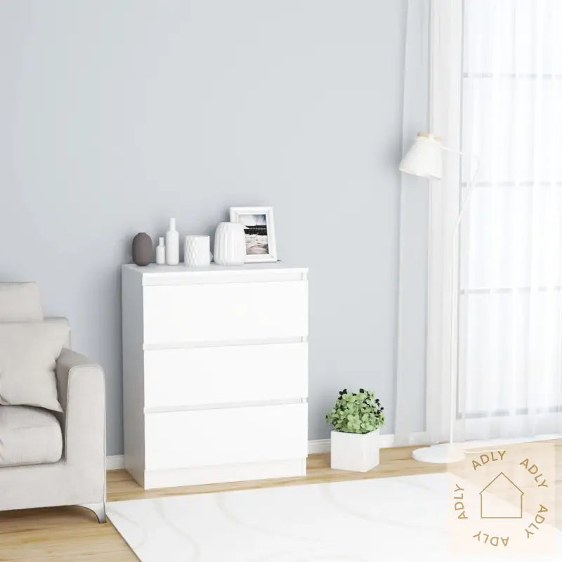 Skjenk Hvit 60X35X76 Cm Konstruert Tre