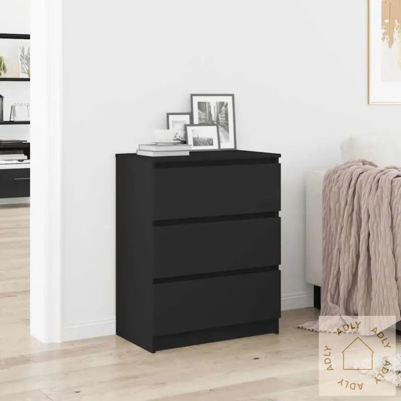 Skjenk Svart 60X35X76 Cm Konstruert Tre