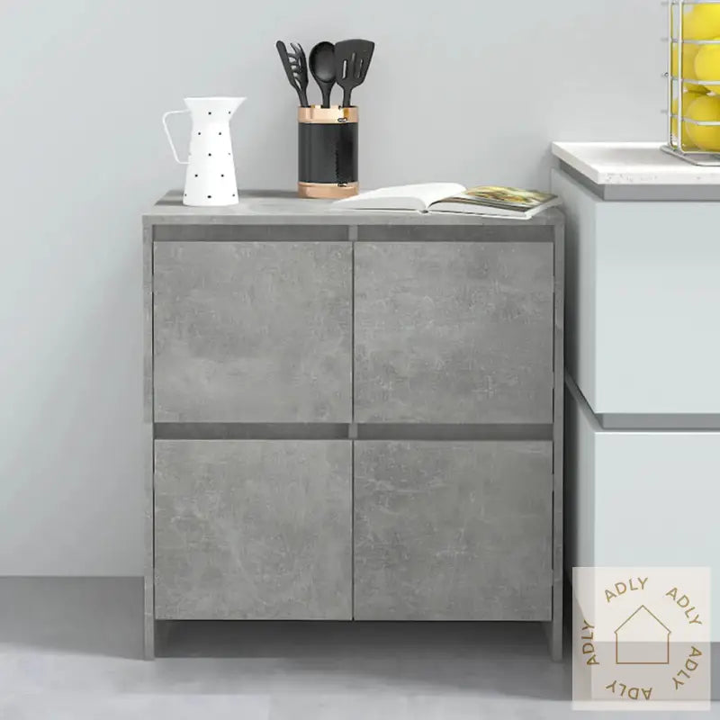 Skjenk Betonggrå 70X41X75 Cm Konstruert Tre