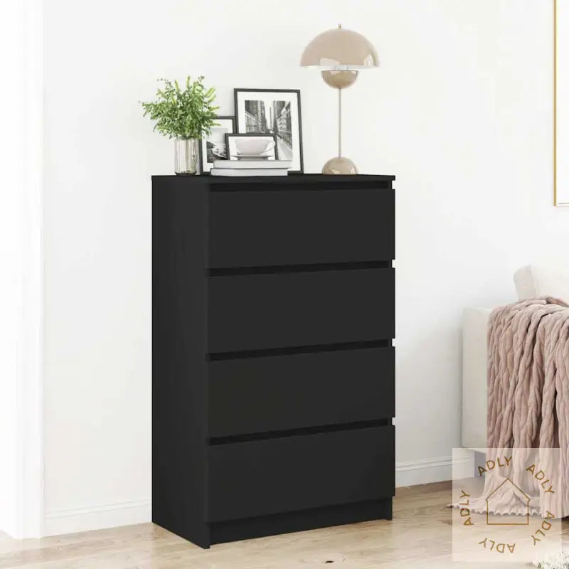 Skjenk Svart 60X35X98,5 Cm Konstruert Tre