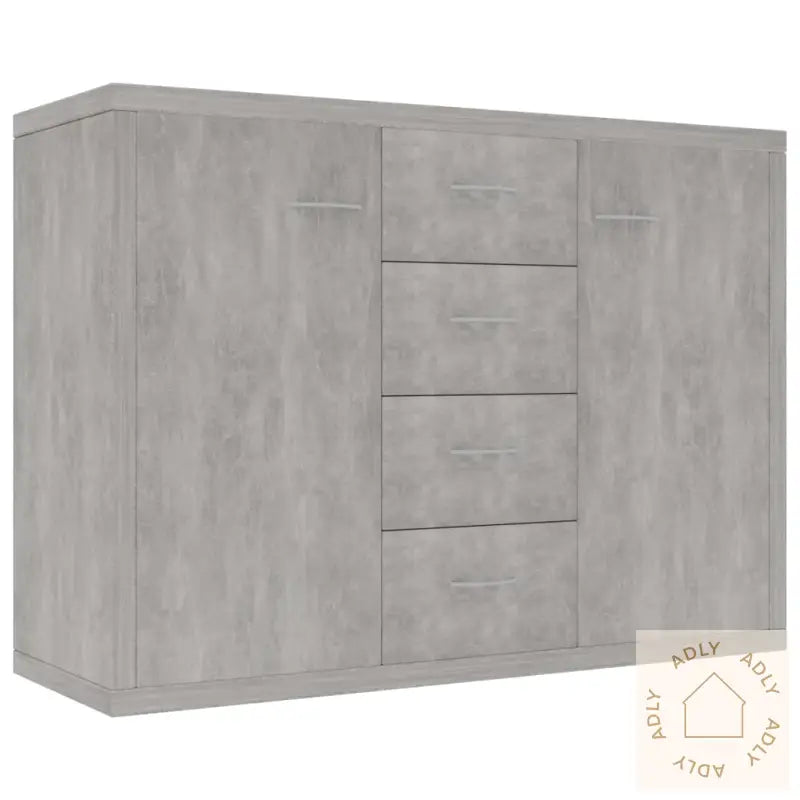 Skjenk Betonggrå 88X30X65 Cm Konstruert Tre