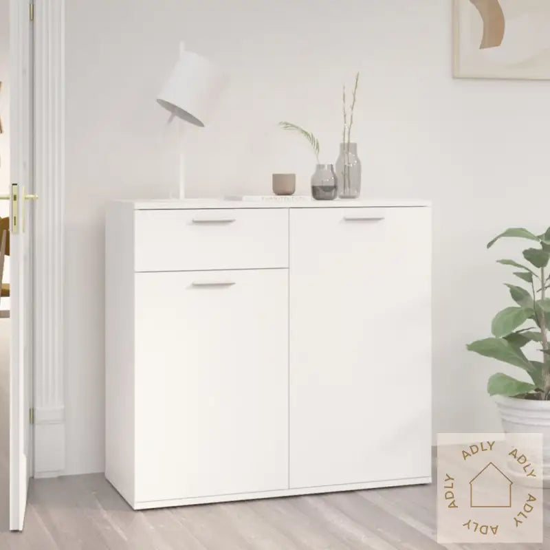 Skjenk Hvit 80X36X75 Cm Konstruert Tre