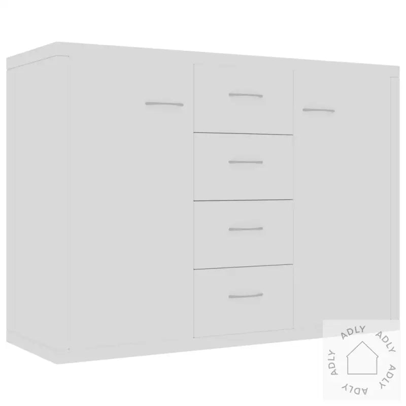 Skjenk Hvit 88X30X65 Cm Konstruert Tre