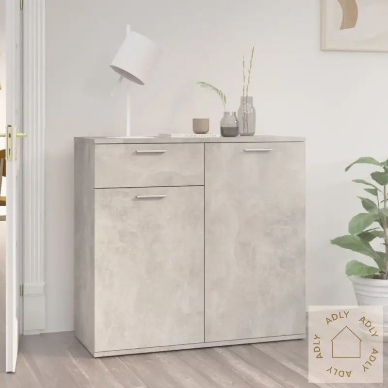 Skjenk Betonggrå 80X36X75 Cm Konstruert Tre