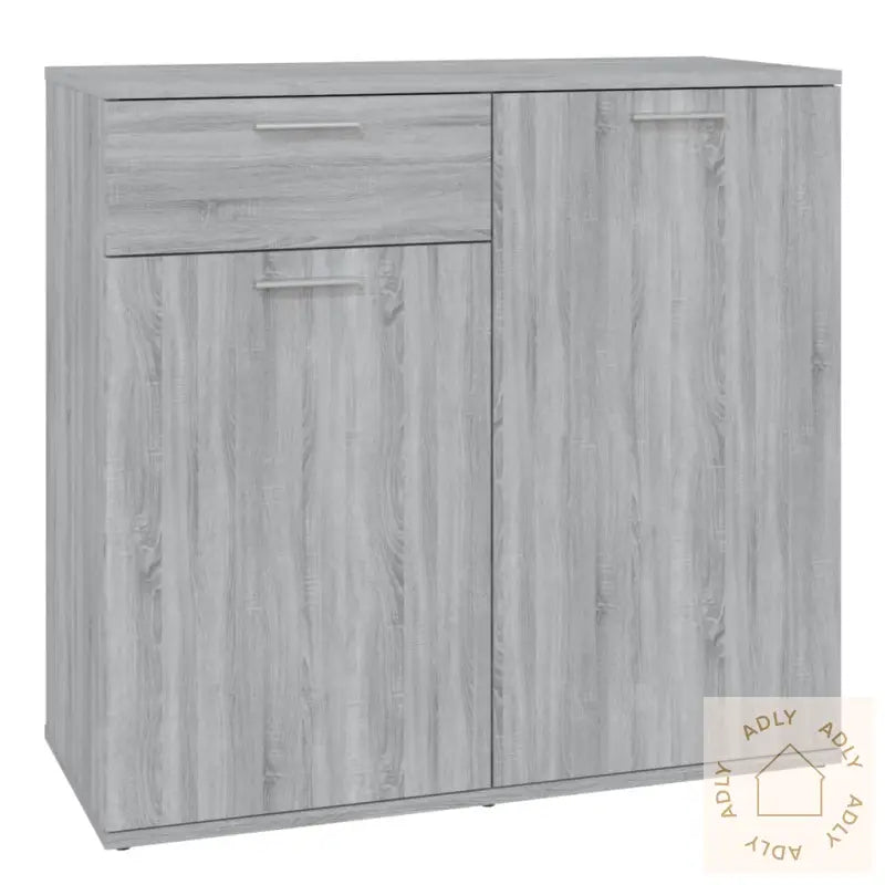 Skjenk Grå Sonoma 80X36X75 Cm Konstruert Tre