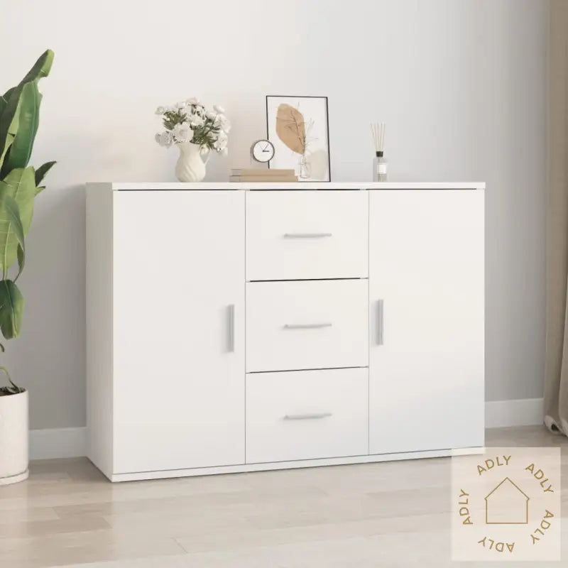 Skjenk Hvit 91X29,5X65 Cm Konstruert Tre