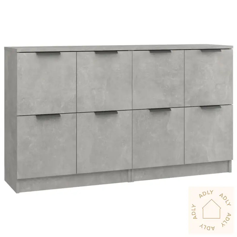 Skjenker 2 Stk Betonggrå 60X30X70 Cm Konstruert Tre