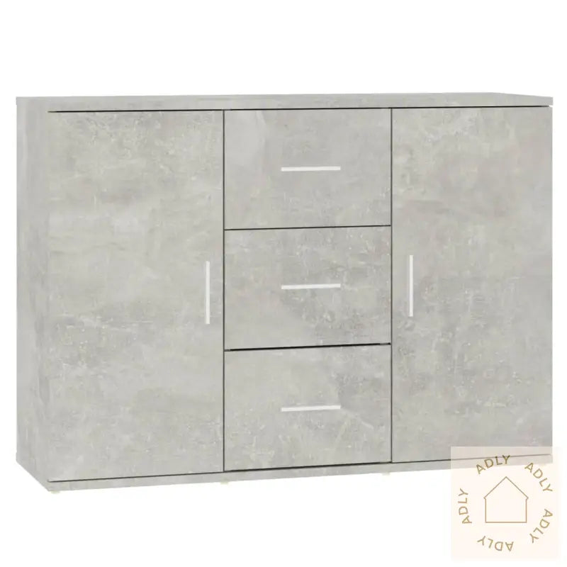 Skjenk Betonggrå 91X29,5X65 Cm Konstruert Tre