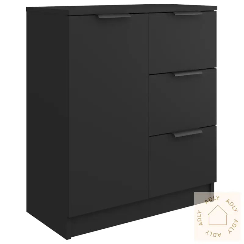 Sidebord Svart 60X30X70 Cm Konstruert Tre