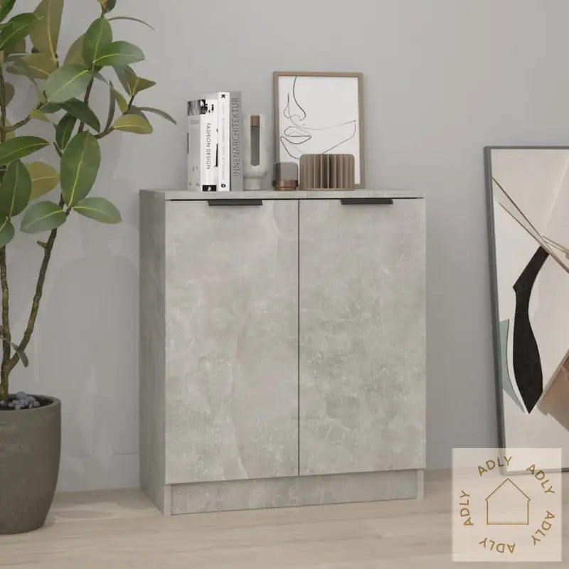 Skjenk Betonggrå 60X30X70 Cm Konstruert Tre