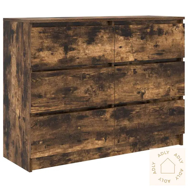 Skjenk Røkt Eik 100X35X76 Cm Konstruert Tre