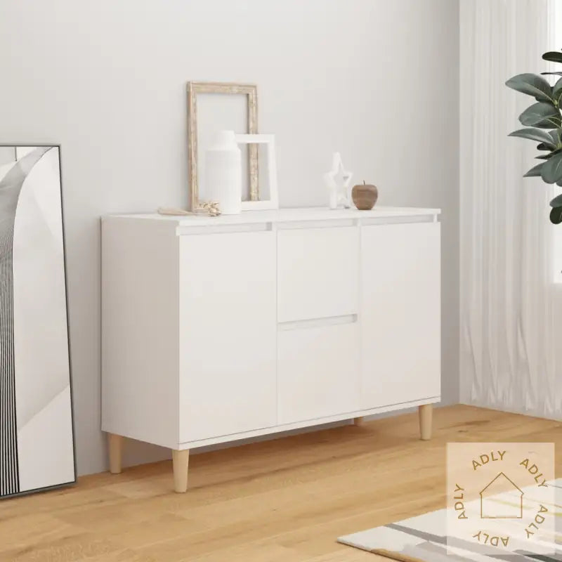 Skjenk Hvit 101X35X70 Cm Konstruert Tre