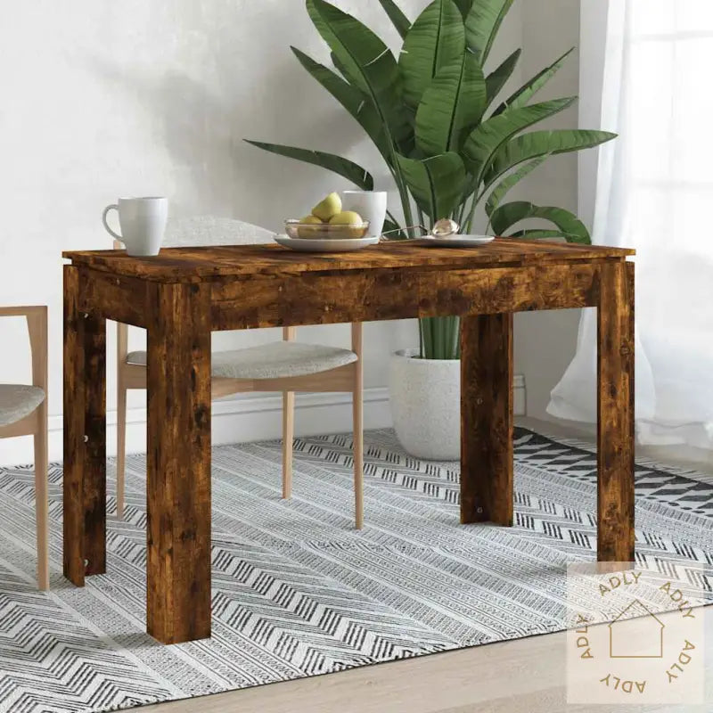 Spisebord Røkt Eik 120X60X76 Cm Konstruert Tre