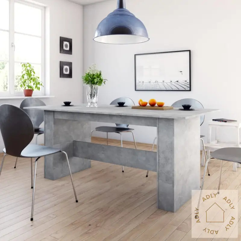 Spisebord Betonggrå 180X90X76 Cm Konstruert Tre
