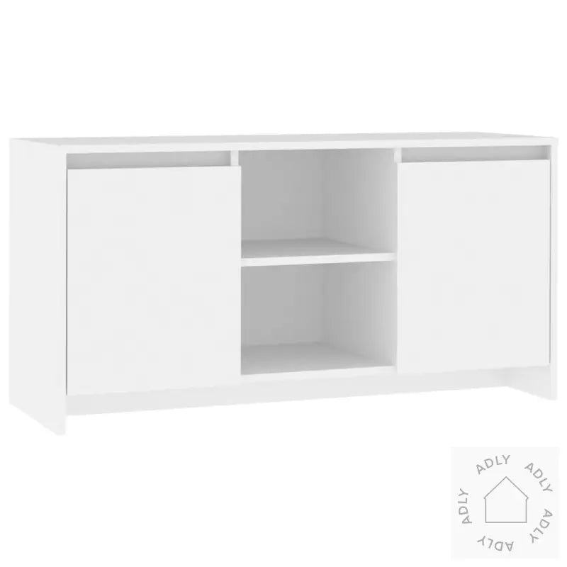Tv-Benk Hvit 102X37,5X52,5 Cm Konstruert Tre