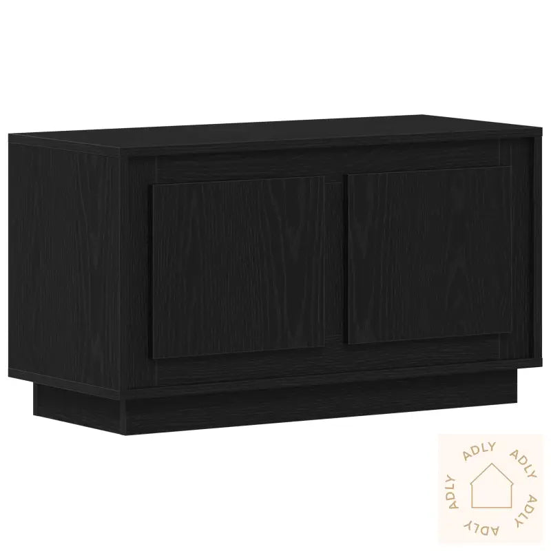 Tv-Benk Svart Eik 80X35X45 Cm Konstruert Tre