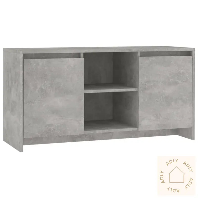 Tv-Benk Betonggrå 102X37,5X52,5 Cm Konstruert Tre