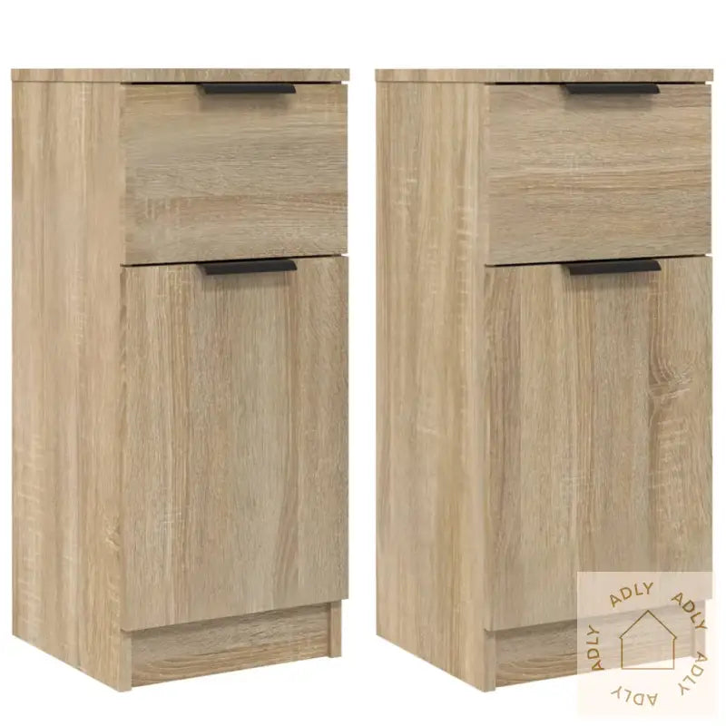 Skjenker 2 Stk Sonoma Eik 30X30X70 Cm Konstruert Tre