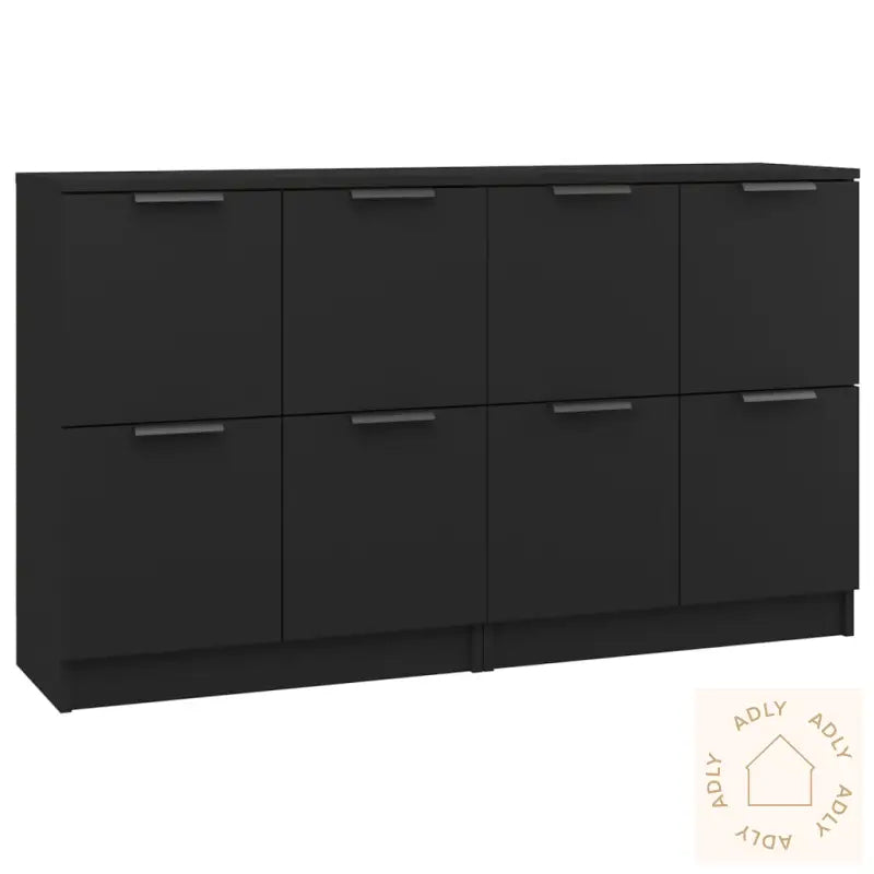 Skjenker 2 Stk Svart 60X30X70 Cm Konstruert Tre