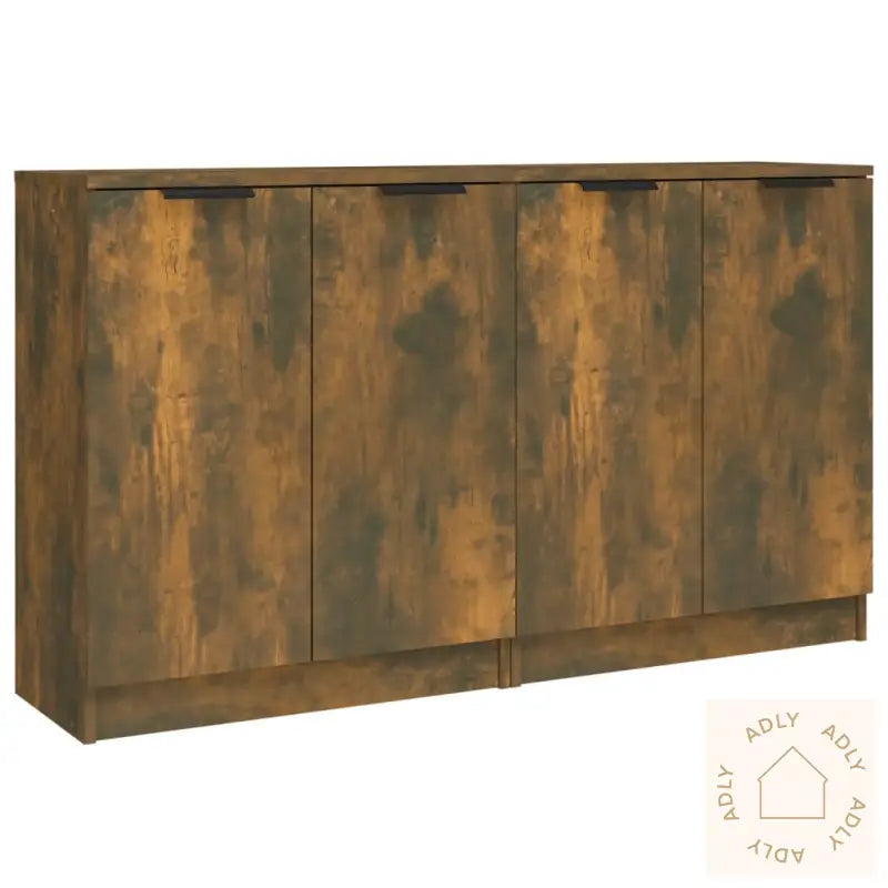 Skjenker 2 Stk Røkt Eik 60X30X70 Cm Konstruert Tre