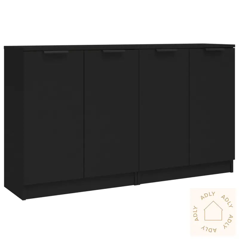 Skjenker 2 Stk Svart 60X30X70 Cm Konstruert Tre