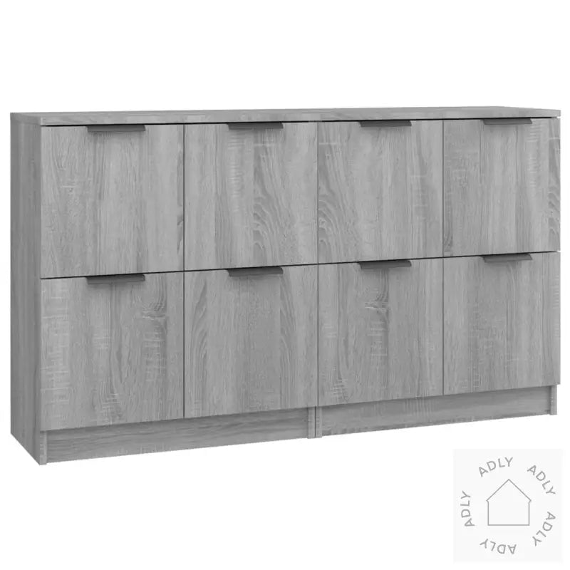 Skjenker 2 Stk Grå Sonoma 60X30X70 Cm Konstruert Tre