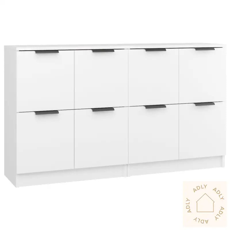 Skjenker 2 Stk Hvit 60X30X70 Cm Konstruert Tre
