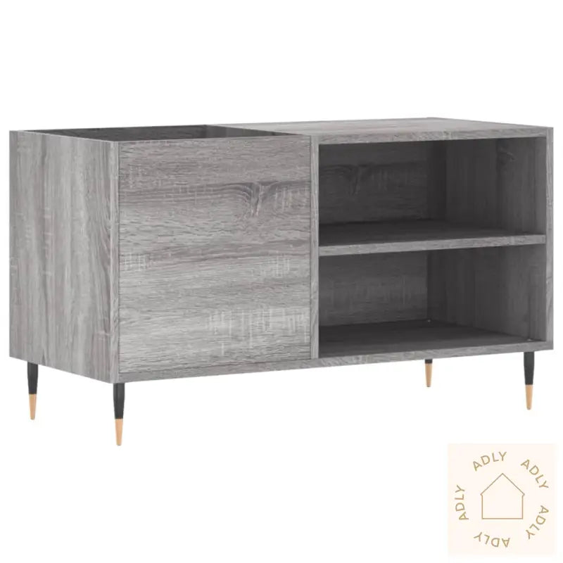 Hifi-Benk Grå Sonoma 85X38X48 Cm Konstruert Tre