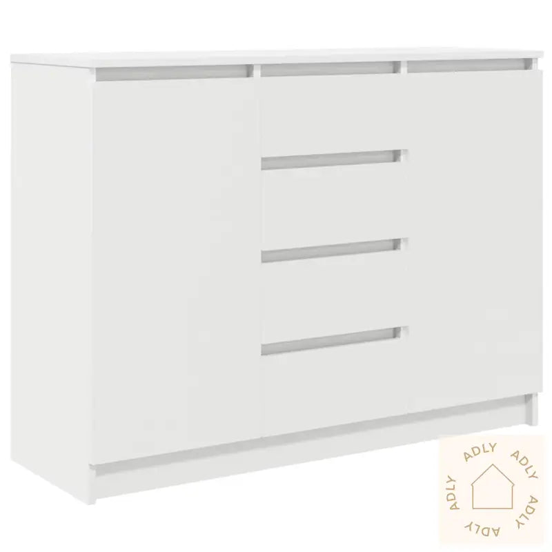 Skjenk Med Skuffer Hvit 100,5X35X76 Cm Konstruert Tre
