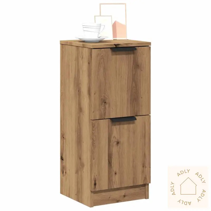 Skjenker 2 Stk Artisan Eik 30X30X70 Cm Konstruert Tre