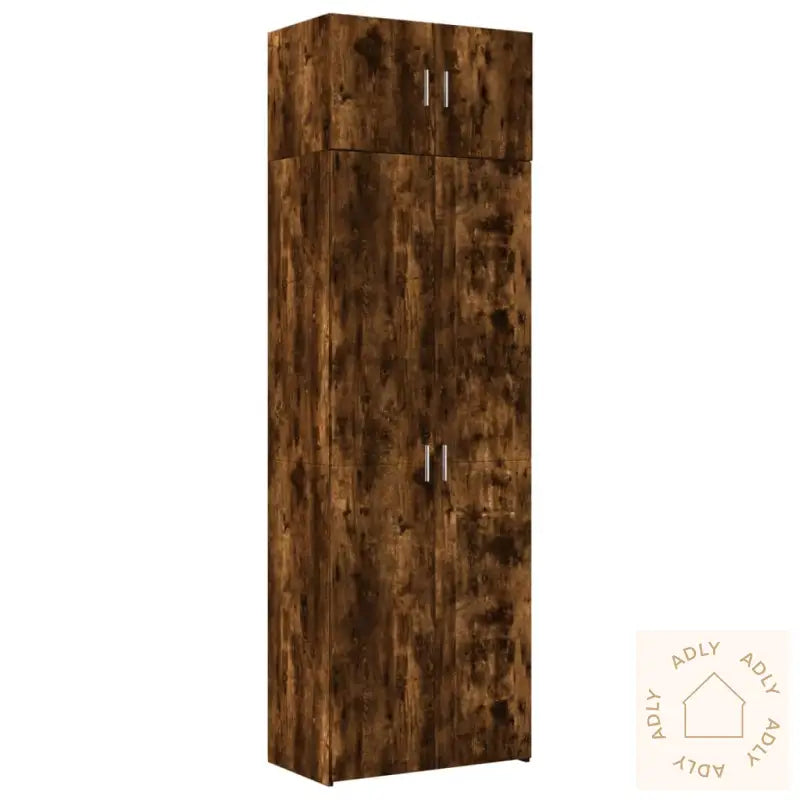 Oppbevaringsskap Røkt Eik 70X42,5X225 Cm Konstruert Tre