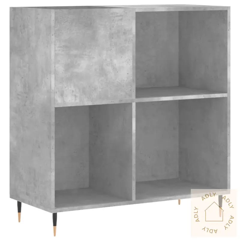 Hifi-Benk Betonggrå 84,5X38X89 Cm Konstruert Tre
