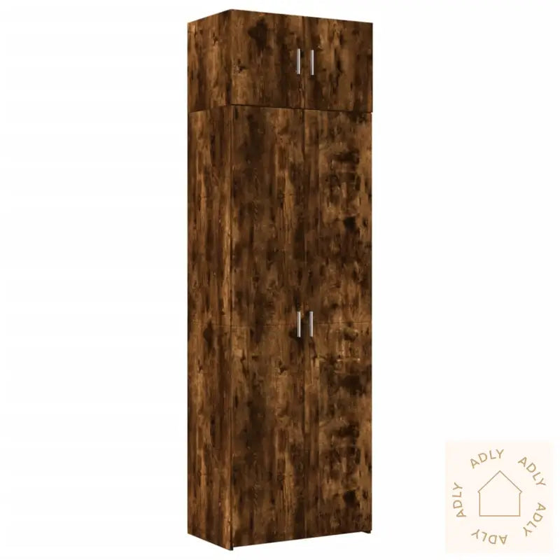 Oppbevaringsskap Røkt Eik 70X42,5X225 Cm Konstruert Tre